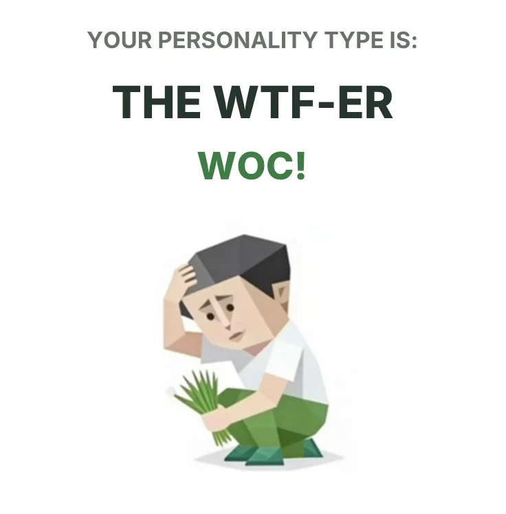 WOC! The WTF-er SBTI personality type