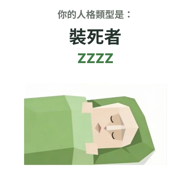 ZZZZ 裝死者 SBTI personality type